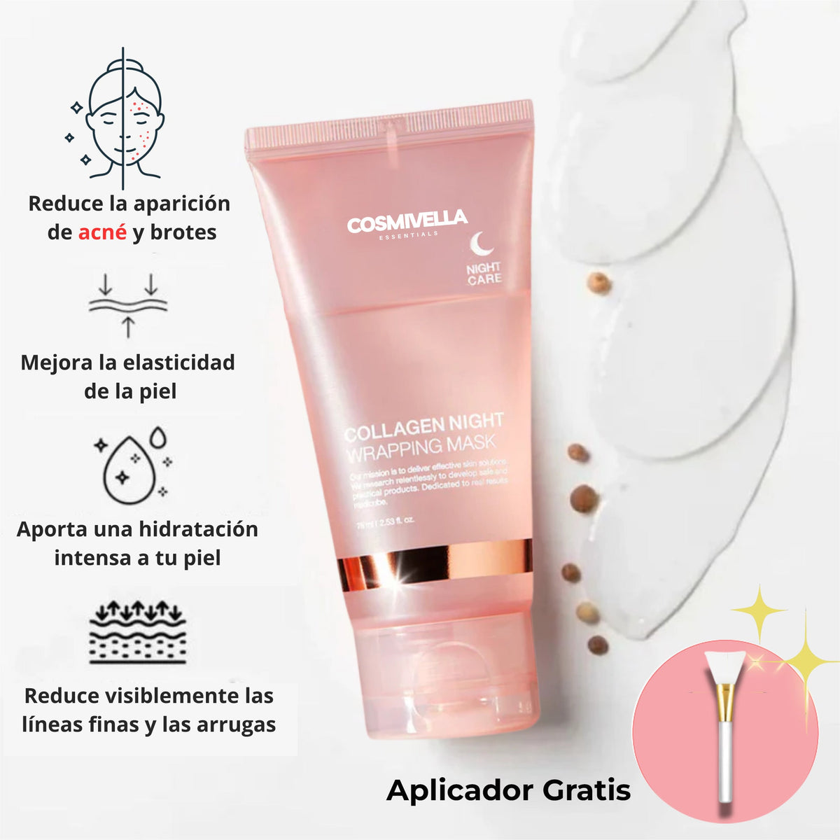 Mascarilla Facial de Colágeno Coreana Viral