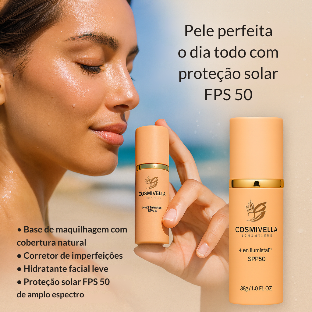 Base de maquilhagem 4 em 1 SPF50+